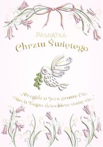 KARNET A5 CHRZEST - GOŁĄBEK W KWIATACH DZIEWCZYNKA