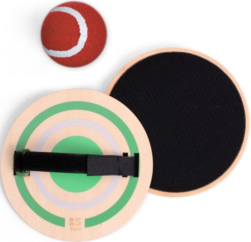 Drewniane paletki na rzep z piłką, BS Toys