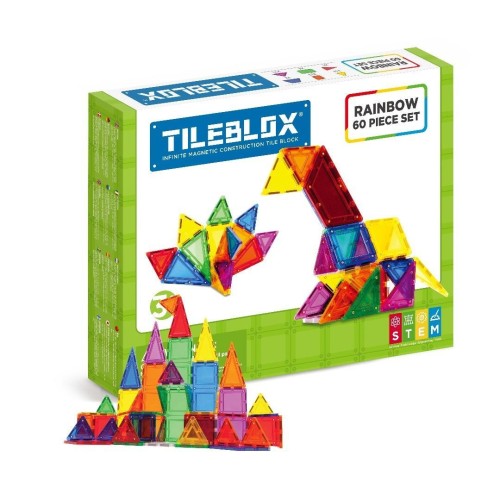 Tileblox zestaw tęczowy 60el, Tileblox