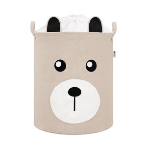 KOSZ NA ZABAWKI BAWEŁNIANY BEŻOWY MIŚ XL, SIPO