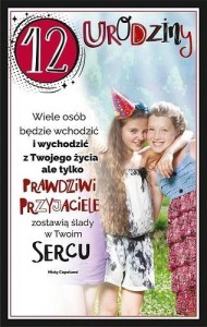 KARTKA OKOLICZNOŚCIOWA URODZINY 12 U98
