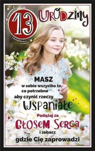 KARTKA OKOLICZNOŚCIOWA URODZINY 13 U99