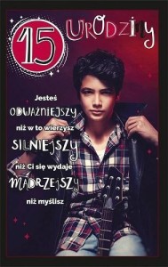 KARTKA OKOLICZNOŚCIOWA URODZINY 15 U93