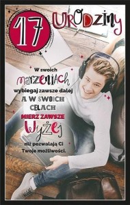 KARTKA OKOLICZNOŚCIOWA URODZINY 17 U95