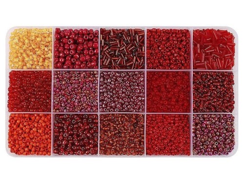 Koraliki DIY odcienie czerwone, ADAR