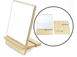 LUSTERKO DREWNIANE SKŁADANE Z PODSTAWKĄ, ADAR