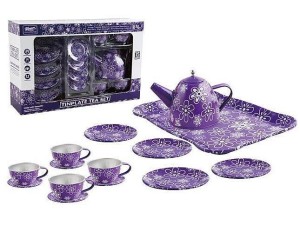 KOMPLET DO HERBATY METALOWY KWIATY 15EL, ADAR