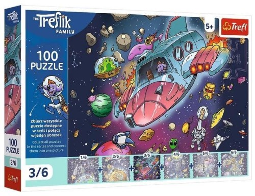 Puzzle 100 Gonduś w rakiecie, Trefl