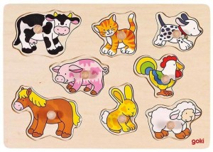 UKŁADANKA Z UCHWYTAMI - ZWIERZĘTA WIEJSKIE, GOKI