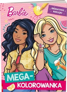 BARBIE. MEGAKOLOROWANKA. BROKATOWE NAKLEJKI