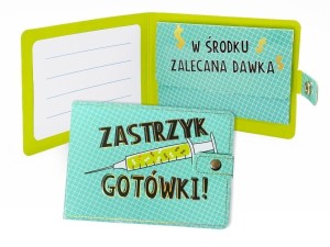 PORTFELIK KOPERTA ZASTRZYK GOTÓWKI