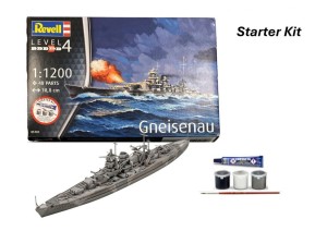 REVELL STARTER KIT - BATTLESHIP GNEISENAU