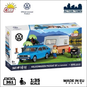 VOLKSWAGEN PASSAT B1 Z PRZYCZEPĄ KEMPINGOWĄ, COBI