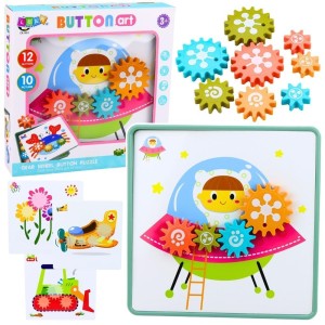 PUZZLE KREATYWNE GEOMETRYCZNE KOŁA ZĘBATE 25EL.