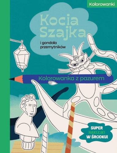 Kocia Szajka i gondola przemytników. Kolorowanka..