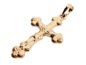 ZAWIESZKA KRZYŻYK POZŁACANY 33X20MM