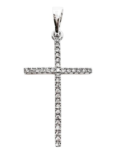 Zawieszka Krzyżyk z Cyrkoniami 28x16mm