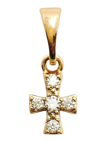 Zawieszka Krzyżyk z Cyrkoniami 10x6mm