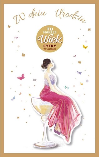 Kartka okolicznościowa Urodziny (wymienne cyfry)