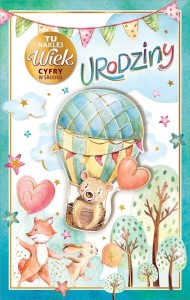 KARTKA OKOLICZNOŚCIOWA URODZINY (WYMIENNE CYFRY)