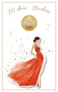 KARTKA OKOLICZNOŚCIOWA URODZINY (WYMIENNE CYFRY)
