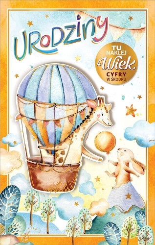 Kartka okolicznościowa Urodziny (wymienne cyfry)
