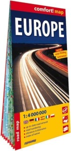 EUROPA (EUROPE) LAMINOWANA MAPA SAMOCHODOWA...