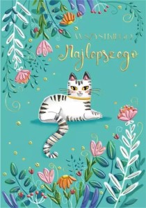 KARNET A5 BIAŁY KOT