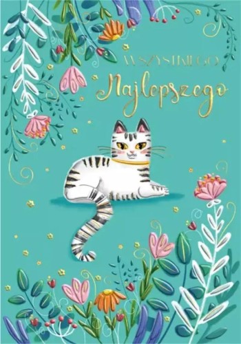 Karnet A5 Biały kot