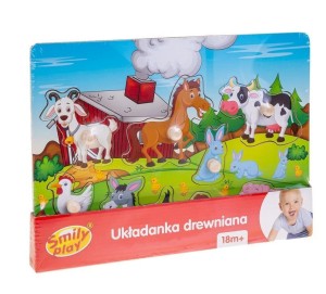 UKŁADANKA DREWNIANA FARMA, SMILY PLAY