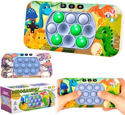 Gra pop it quick push dinozaury, Trifox