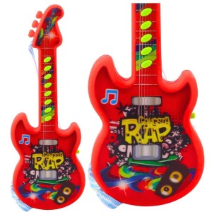 GITARA ELEKTRYCZNA CZERWONA 29CM, LEANTOYS