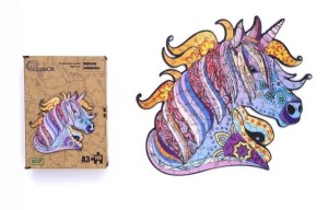 PUZZLE DREWNIANE EKO 148 BAJECZNY JEDNOROŻEC A3