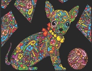 KOLOROWANKA WELWETOWA A4 CHIHUAHUA!