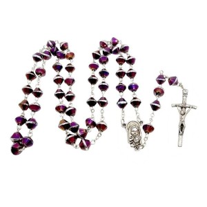 RÓŻANIEC SZKLANY FIOLETOWY