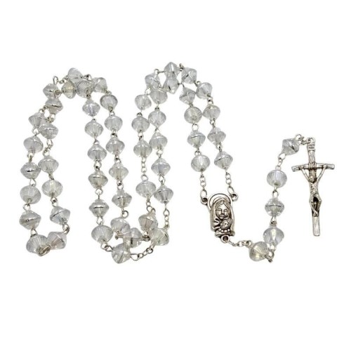 Różaniec szklany bezbarwny