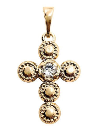 Zawieszka Krzyżyk z Cyrkonią 21x14mm