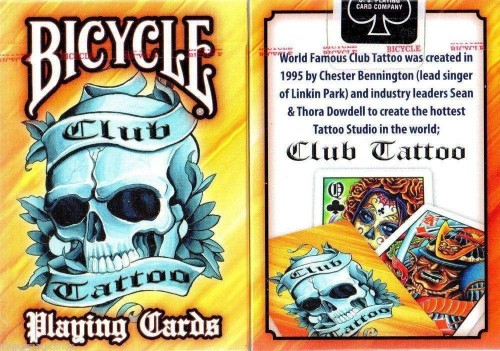 Karty do gry Bicycle Tattoo Club V2 Orange, Quint