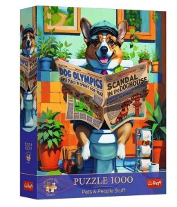 PUZZLE 1000 PREMIUM PLUS CORGI W TOALECIE TREFL