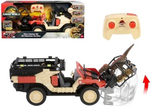 JURASSIC WORLD SAMOCHÓD RC Z DINOZAUREM, MATTEL