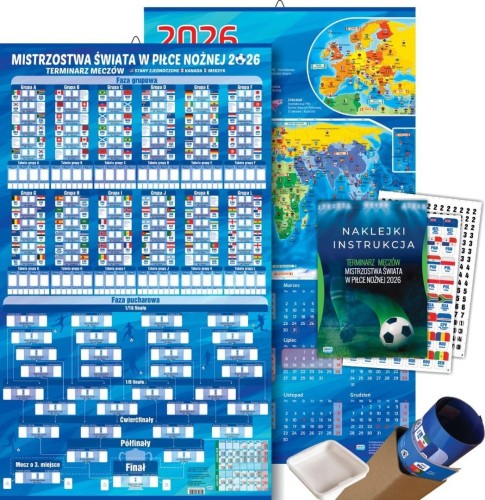 Terminarz meczów z naklejkami ścienny mistrzostwa
