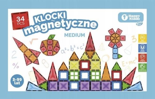 Klocki magntyczne 34el, Smily Play