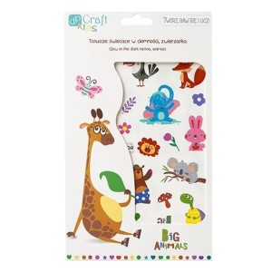 TATUAŻE ŚWIECĄCE W CIEMNOŚCI ZWIERZĄTKA 2 ARKUSZE