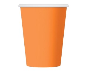 KUBECZKI PAPIEROWE POMARAŃCZOWE 250ML 6SZT