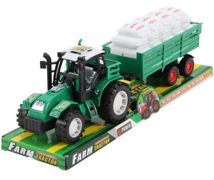 TRAKTOR Z PRZYCZEPĄ I ZIARNEM, TRIFOX