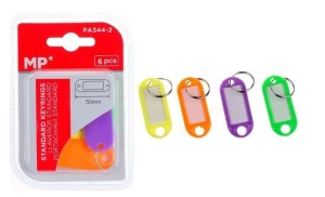 ZAWIESZKI DO KLUCZY 6SZT KOLOROWE, MP MAIN PAPER