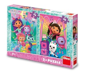 PUZZLE KOCI DOMEK GABI DISCO PARTY 2W1, DINO TOYS