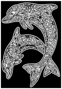 KOLOROWANKA WELWETOWA 29,7X21 DELFINY, STEPP