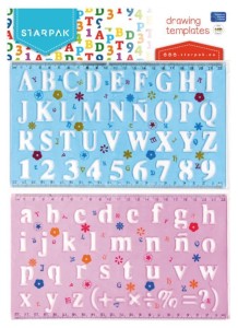 SZABLON PLASTIKOWY CYFERKI I LITERKI