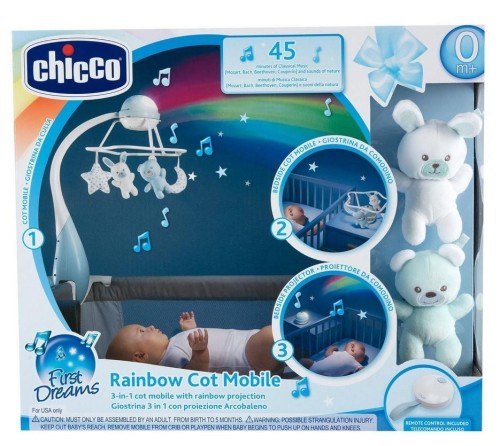 Karuzela Rainbow 3w1 niebieska, Chicco